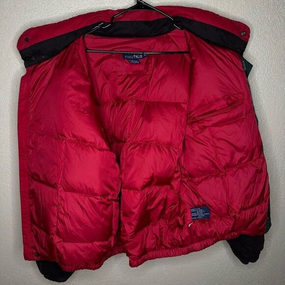 Rare Vintage NAUTICA CHALLENGE J Class Spell Out Sailing Jacket Hide Hood 90s XL - Picture 6 of 8